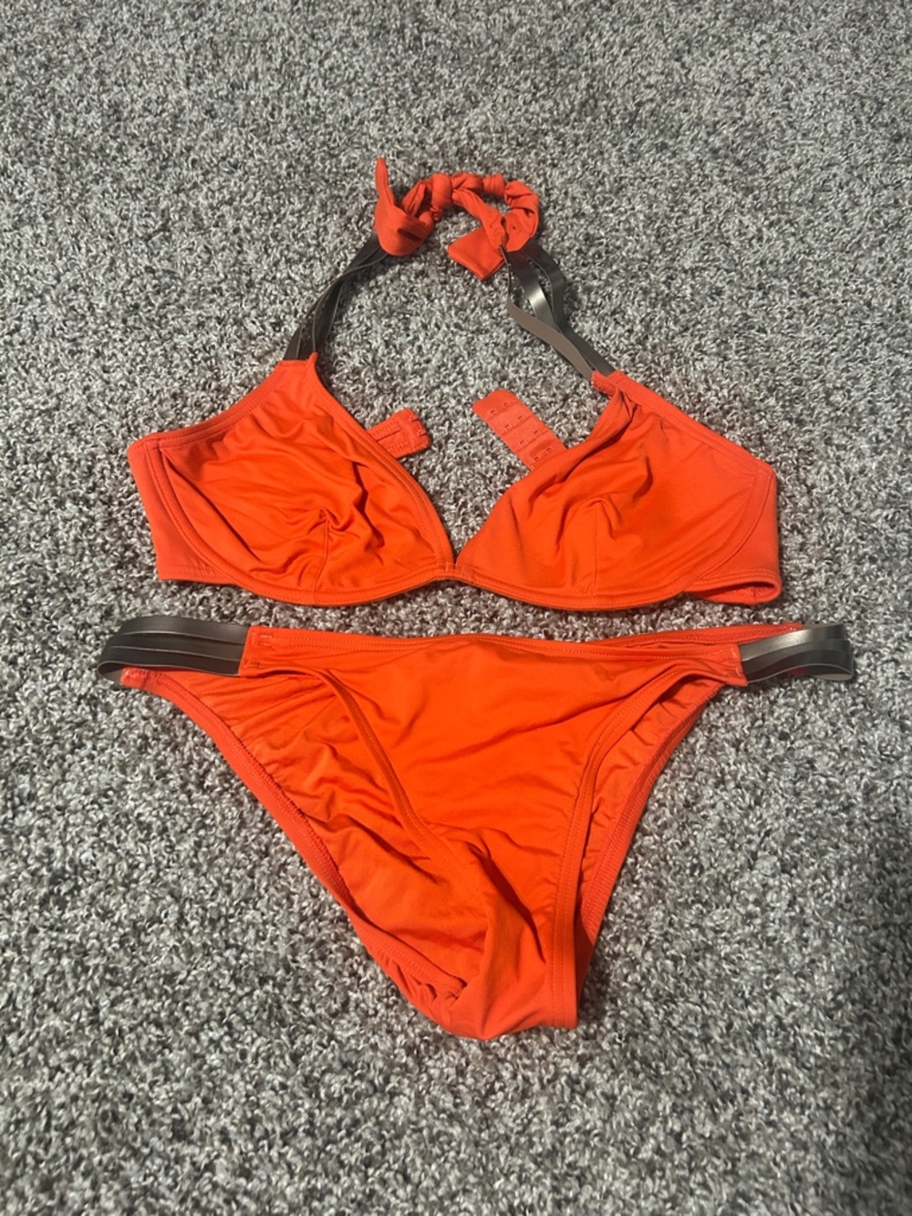 Women's Orange Halter Bikini Set - Coco reef.